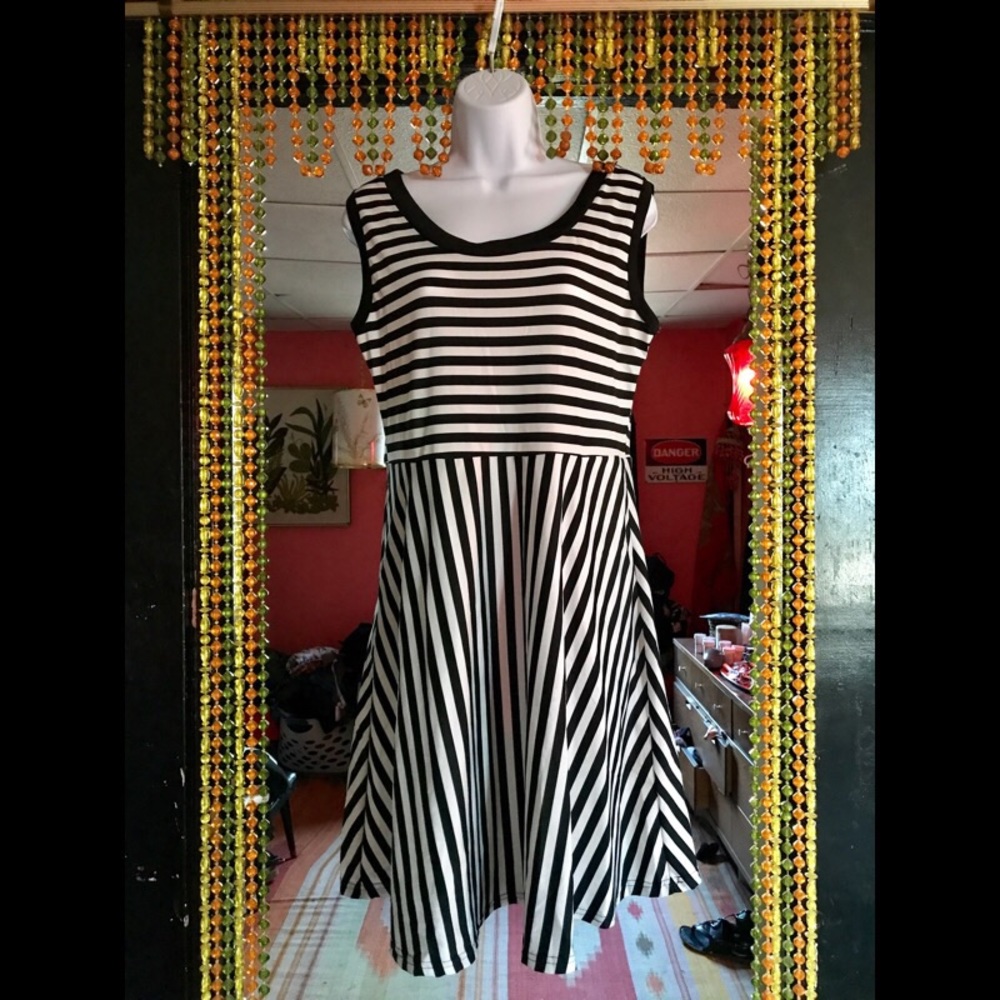 Cute summer striped tank dress